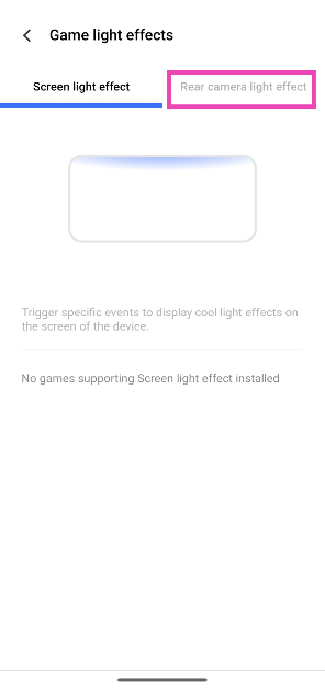 Step 2: Scroll down and select Game light effects.