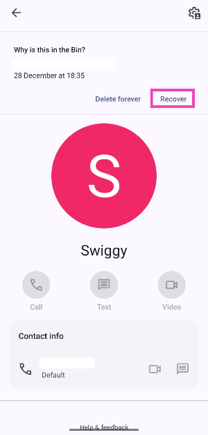 Step 5: Hit Recover. 3 Ways to Find and Restore Deleted Phone Numbers on Android