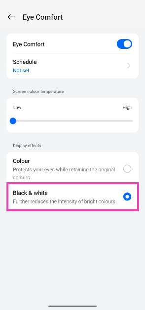 Step 4: Select Black & white.