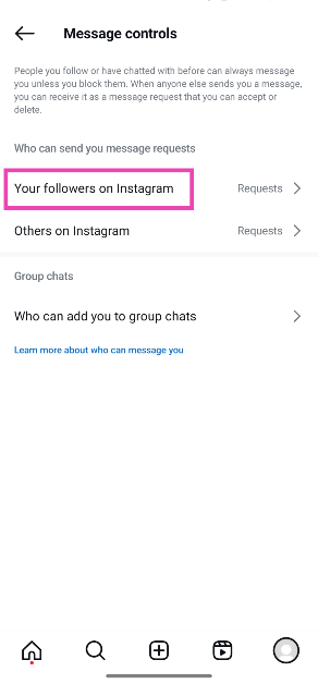 Step 5: Tap on Your followers on Instagram.
