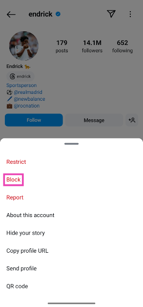 Step 3: Hit Block. 3 ways to control who messages you on Instagram