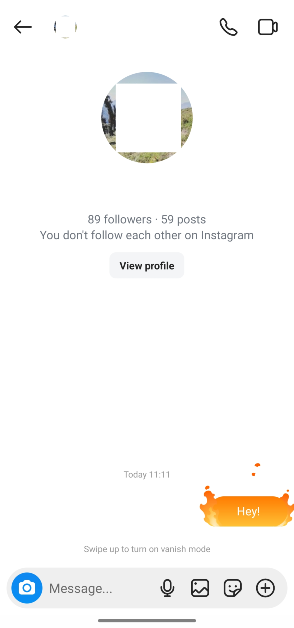 Step 6: The message will go through as soon as you make a selection. How to send messages with special effects on Instagram?