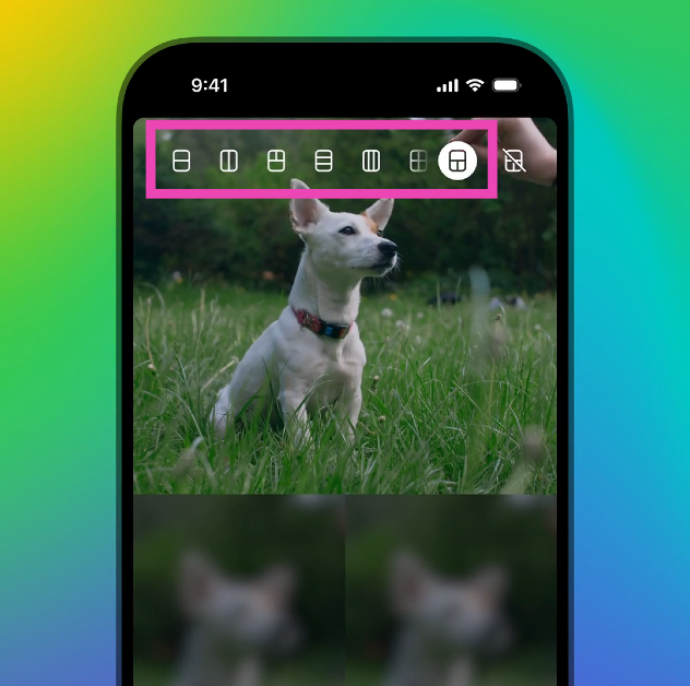 Step 5: Select a layout for the collage.