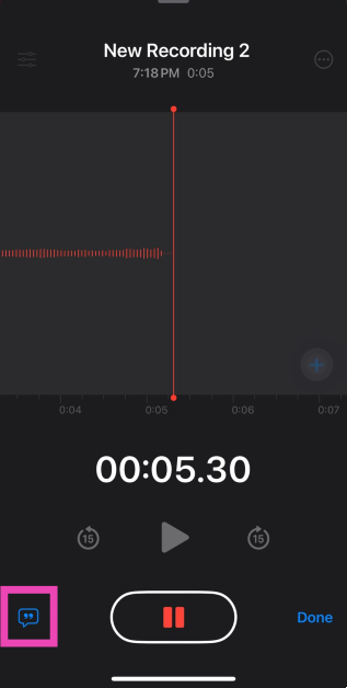 Step 3: Swipe up from the top of the recording panel to expand it.