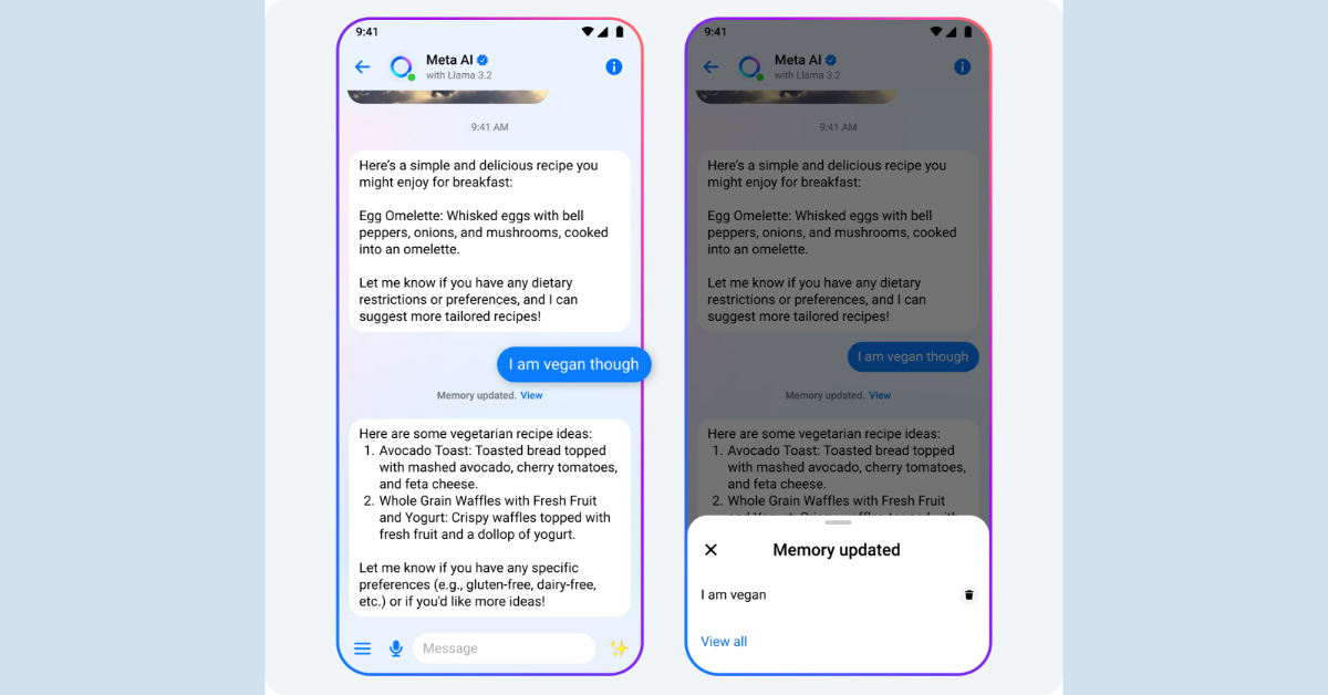 Meta rolls out new Memory feature for Meta AI to personalise future responses