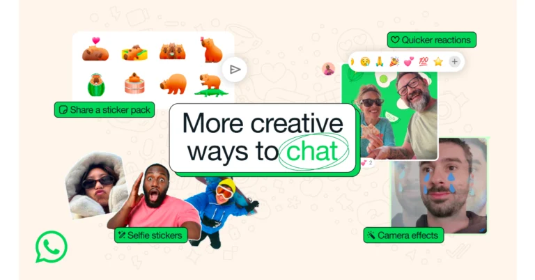WhatsApp brings new camera effects, selfie stickers, quick reactions and more features to chats