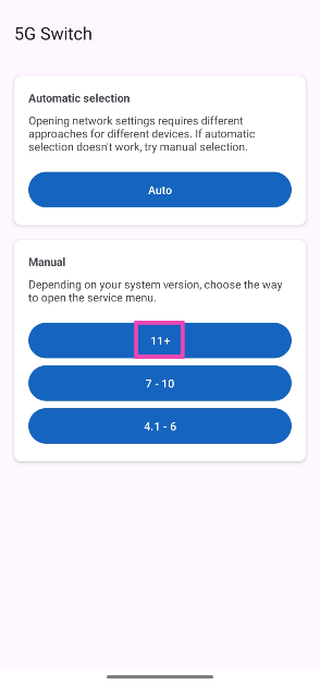 Step 3: Select your phone's Android OS version.