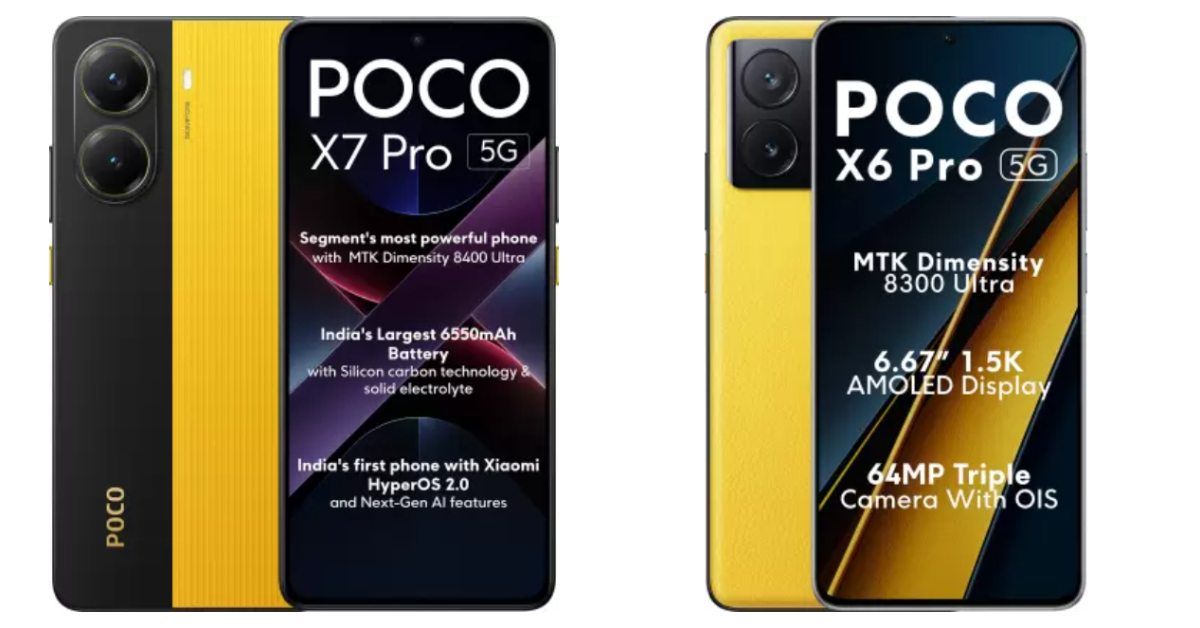 Comparison: Poco X7 Pro Vs Poco X6 Pro