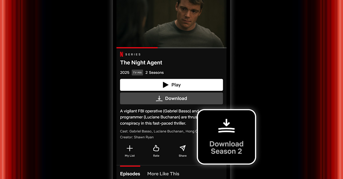 How to automatically download a season of a show on Netflix?