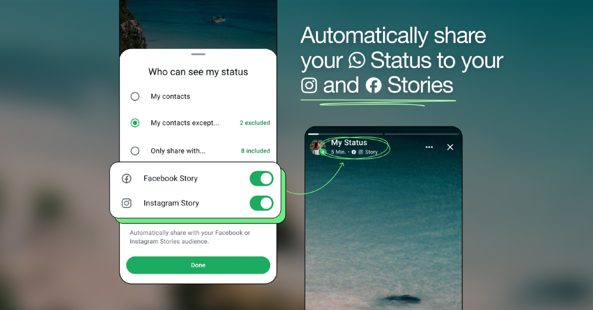 Meta to allow users to share WhatsApp status directly to Facebook and Instagram; Plans integration with Meta Accounts Centre