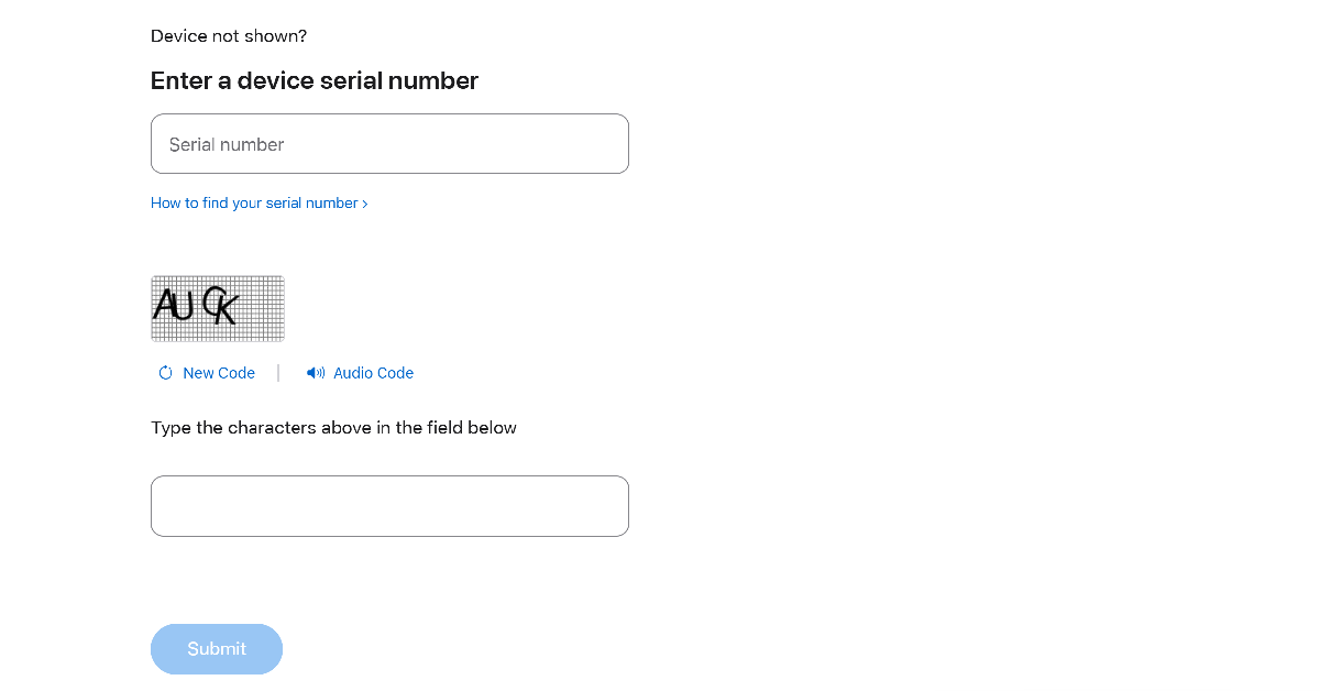 Step 4: Enter your iPhone’s serial number.