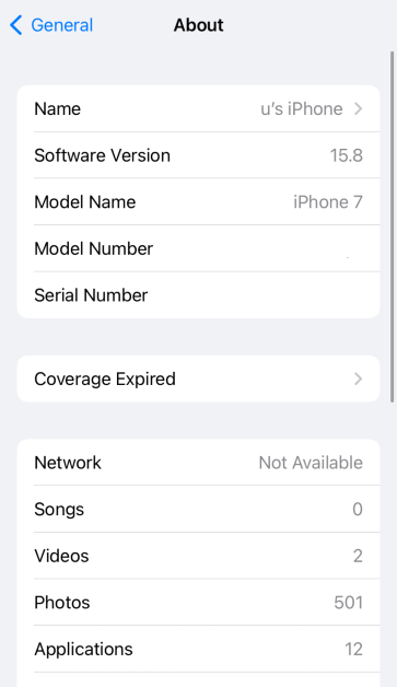 Step 3: Tap on AppleCare+ Coverage Available. If your iPhone is no longer eligible, it’ll say Coverage Expired.