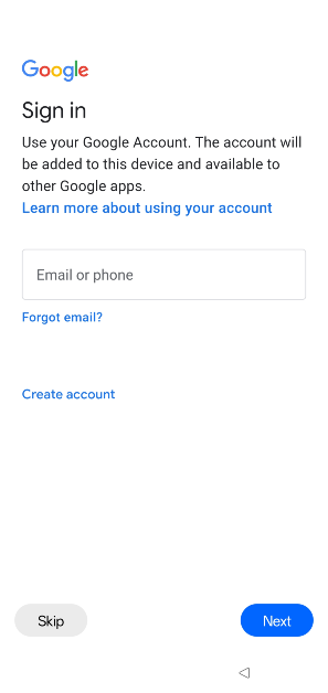 Step 10: Sign in with your Google account. While this step isn’t mandatory, you will need a Google account to download apps from the Play Store and create a data backup.