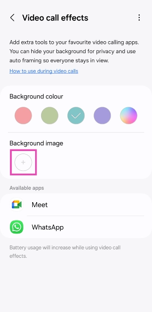 Step 3: Hit the plus icon below the Background image and add an image from your phone’s gallery.
