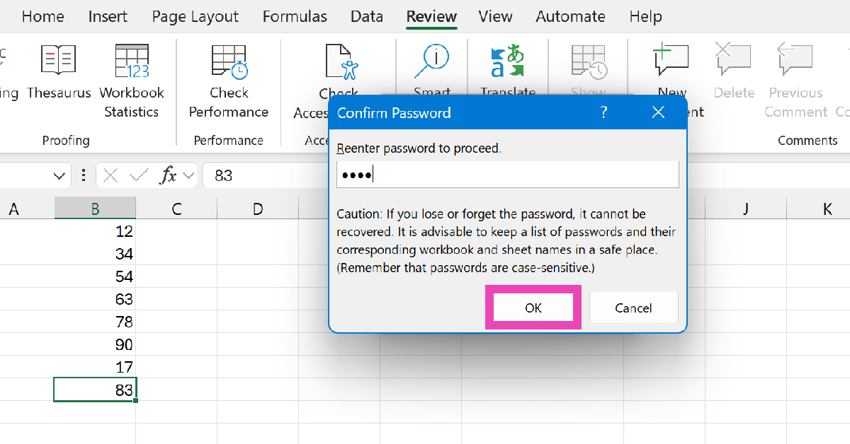 Step 4: Create a password. How to password protect a Microsoft Excel spreadsheet?