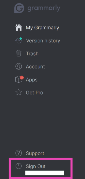 Step 4: Select Sign Out from the sidebar.