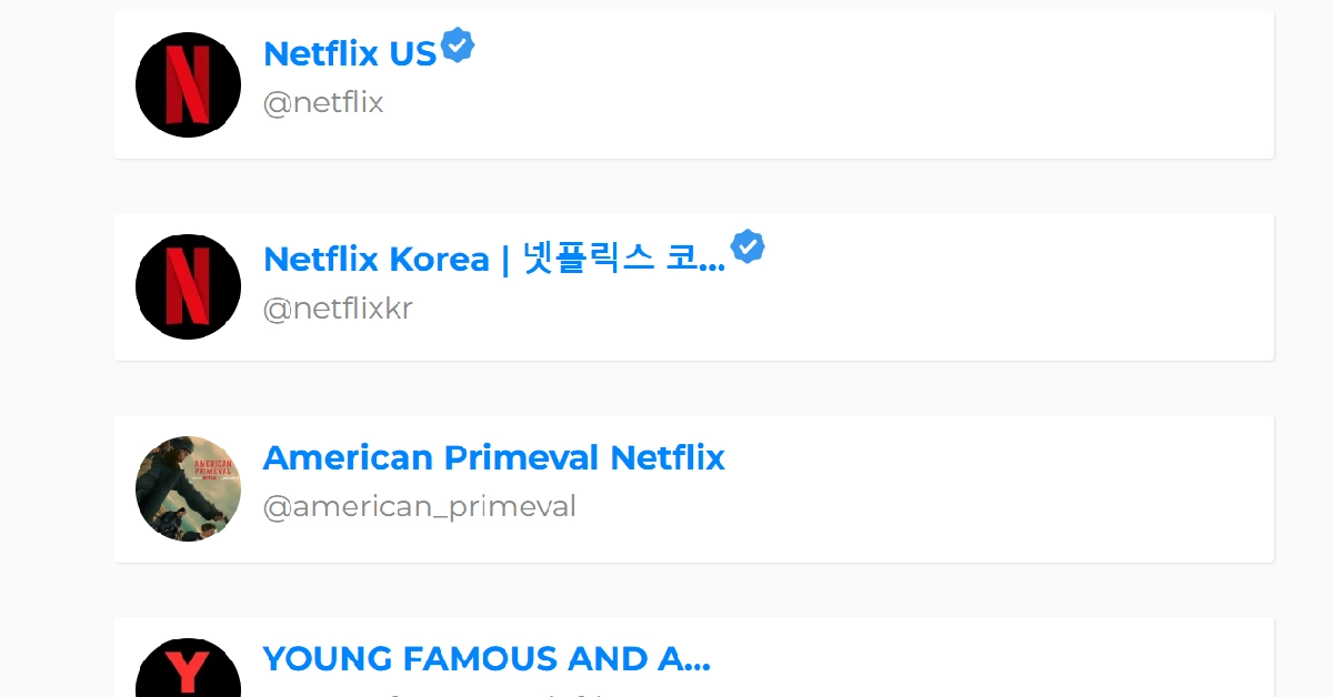 Step 4: Select the account from the search results.