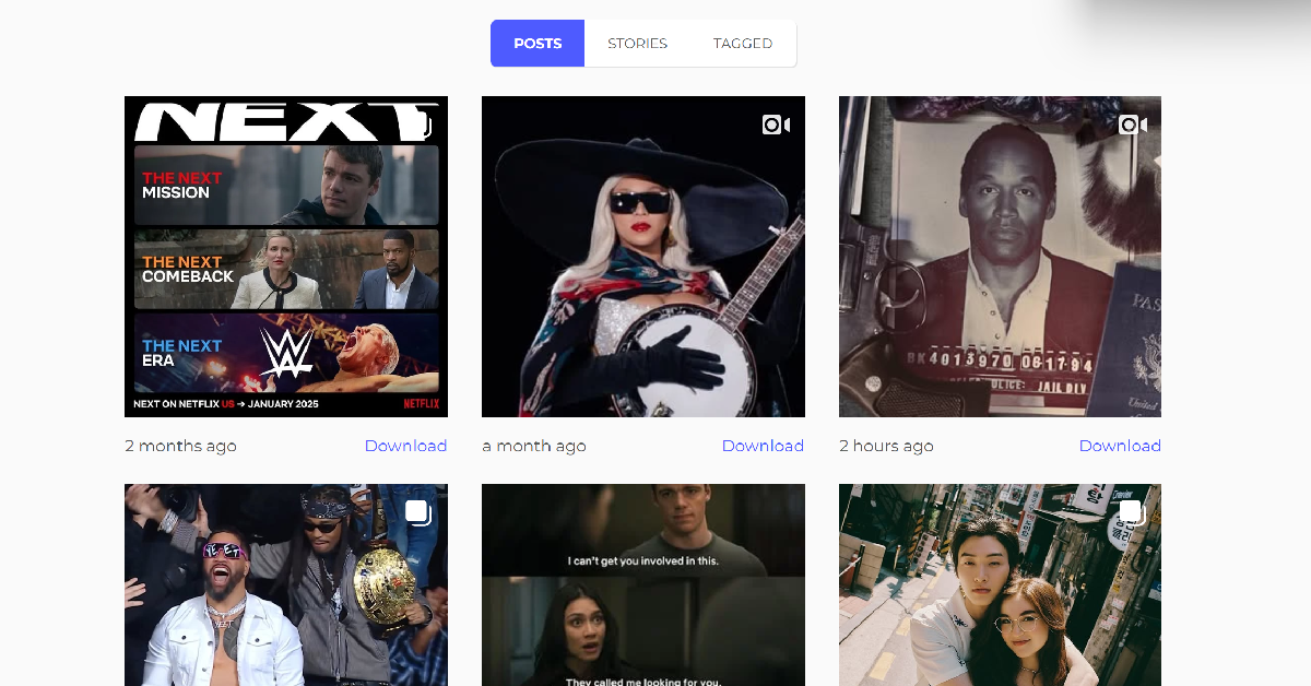 Step 5: Click on a post to view it. Hit Download to save it on your device.