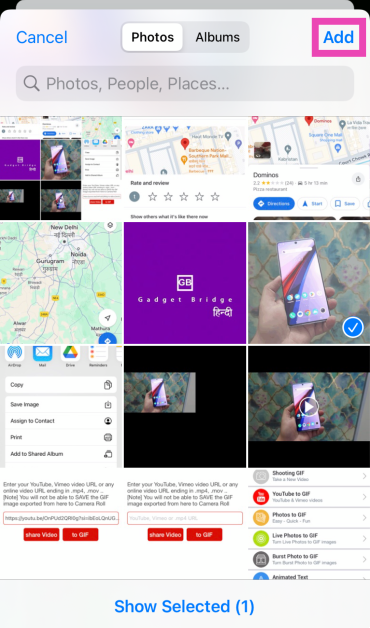 Step 3: Select an image and hit Add. Top 6 ways to convert a photo to PDF on iPhone