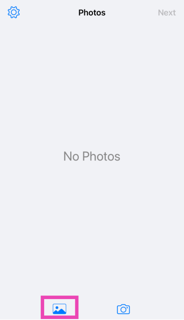 Step 2: Launch the app and hit the photo icon at the bottom of the screen. Top 6 ways to convert a photo to PDF on iPhone