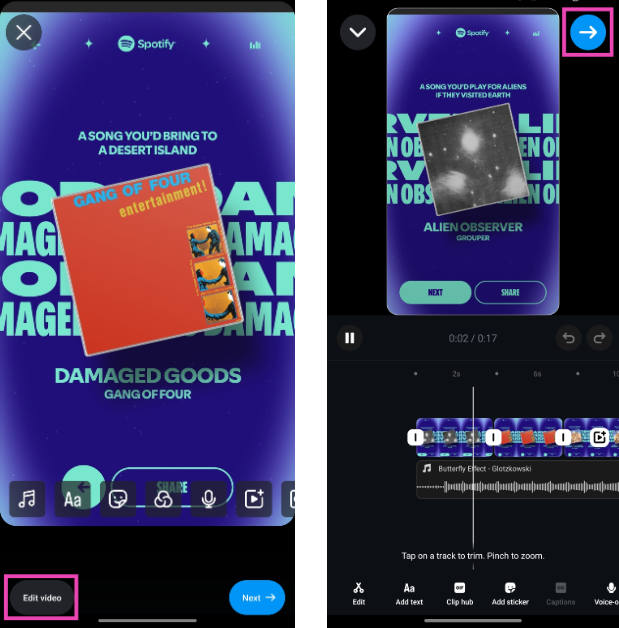 Step 7: Tap on Edit video to edit the duration for which each image appears on the screen. Hit the arrow icon in the top right corner of the screen when you’re done. How to make Instagram Reels from photos?