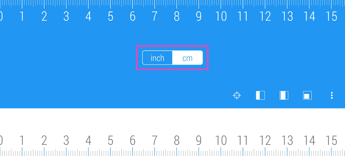 Step 2: Launch the app and select whether you want to measure in cm or inches.
