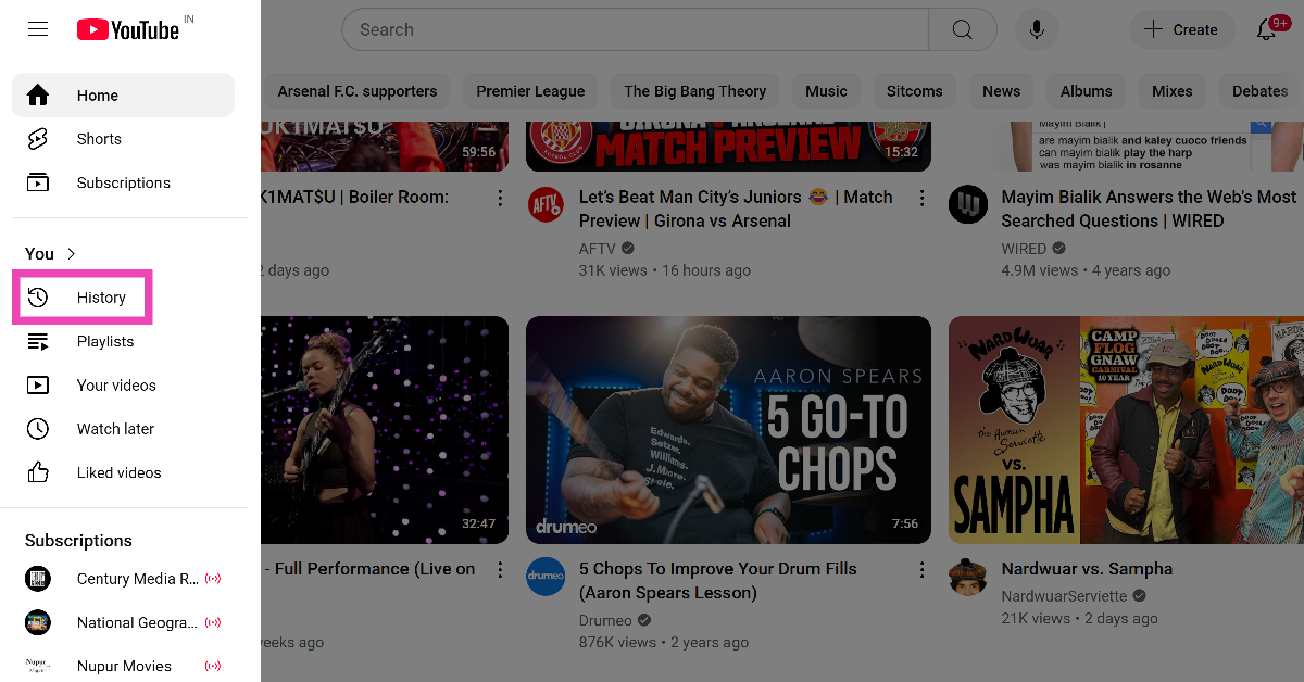 Step 1: Go to YouTube and hit the hamburger menu in the top left corner of the screen.