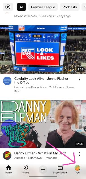 Step 2: Switch to the You tab by tapping your profile picture in the bottom right corner of the screen. How to clear YouTube search history on your phone and PC?