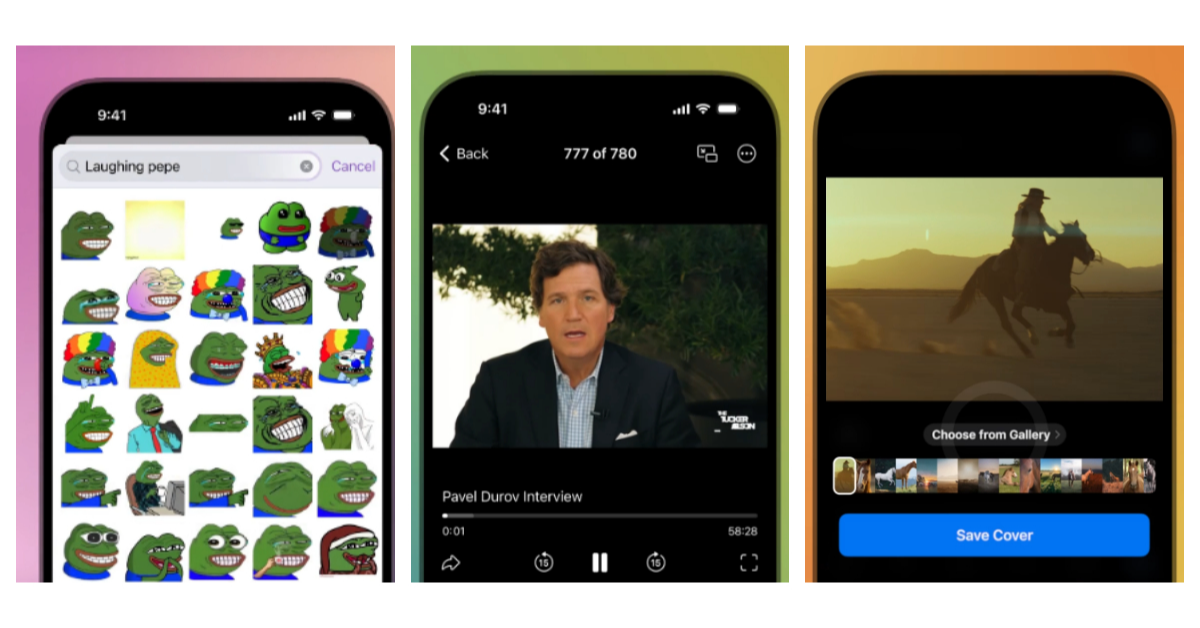 Telegram February Update: Brings AI-powered stickers to search, set cover photos for videos and more