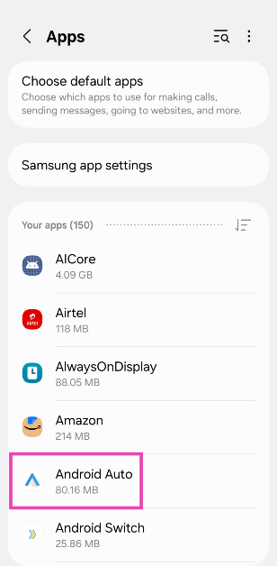 Step 2: Select Android Auto.