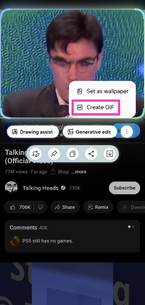 Step 7: Select Create GIF.