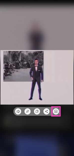 Step 10: Hit the arrow icon to save the GIF on your phone.