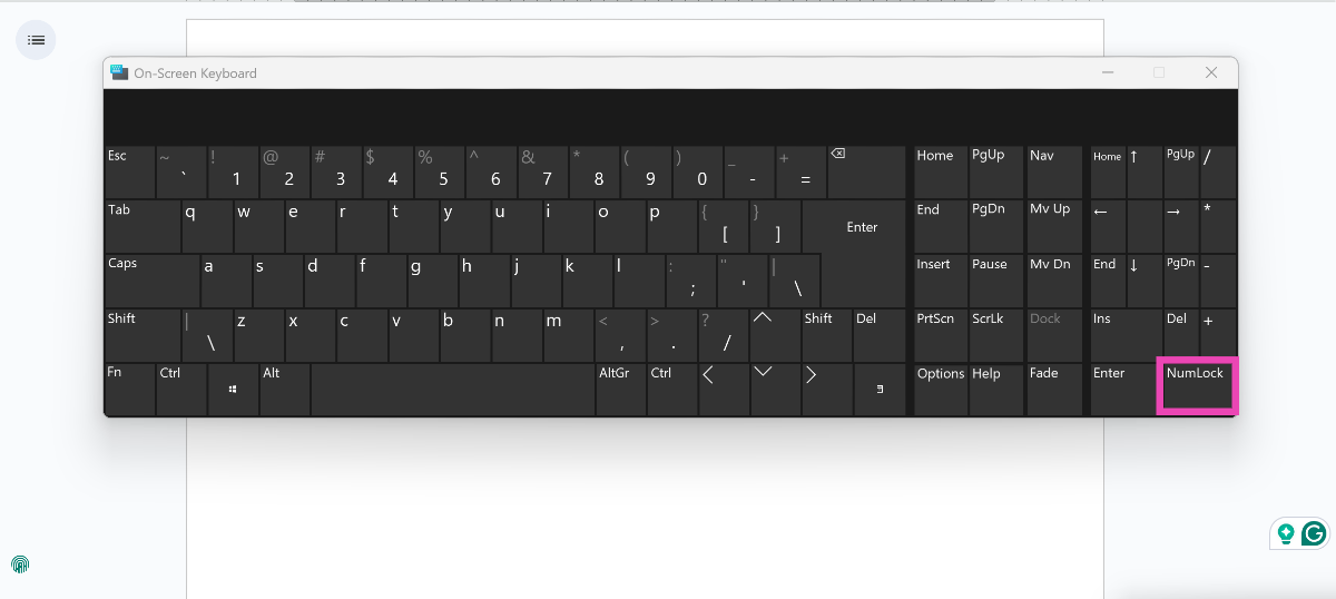 Step 4: Click the NumLock button in the bottom right corner of the keyboard. Top 3 Ways to Type a Heart Symbol Using Your Keyboard?