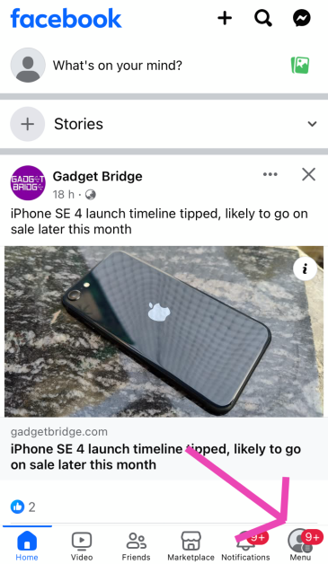Step 1: Launch the Facebook app on your phone and hit your profile picture in the bottom right corner of the screen.