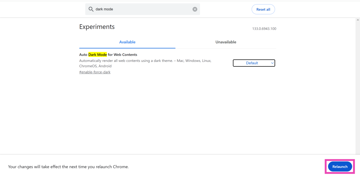 Step 4: Hit Relaunch.