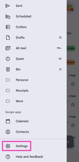 Step 3: Scroll down and select Settings. How to disable AI summaries in Gmail on phone and PC