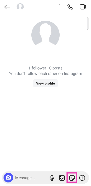 Step 4: Tap the sticker icon. How to share music via Instagram DMs?