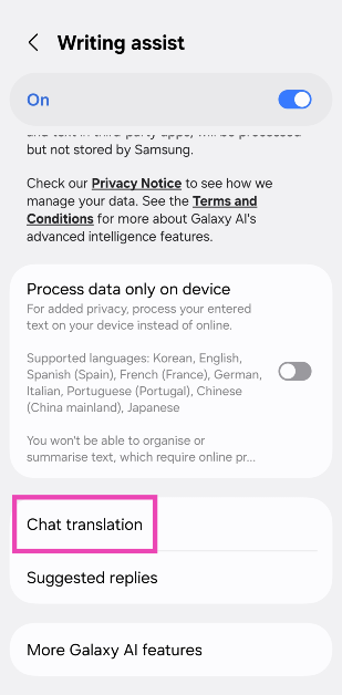 Step 4: Tap on Chat translation and turn on its toggle switch. How to translate Instagram DMs?