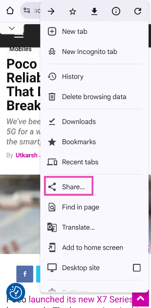 Step 3: Tap on Share.