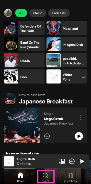 Step 2: Switch to the Search tab. How to Create a Spotify scan Code?