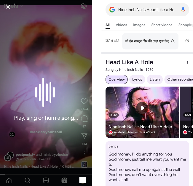 Step 4: Your phone will listen to the song for a few seconds and then open the Google search results for the song title. Top 9 Ways to Find the Song Name Without Knowing the Lyrics