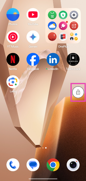 Step 7: Hit the lock icon.