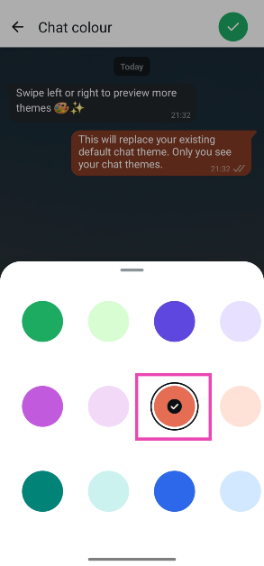 Step 8: Hit the colour icon in the bottom left corner of the screen to change the colour of the chat bubble.