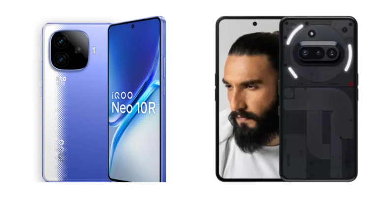 Comparison: iQOO Neo 10R vs Nothing Phone (3a)