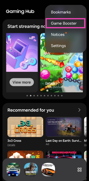 Step 3: Tap on Game Booster. 2 Ways to Enable Bypass Charging on Samsung Phones