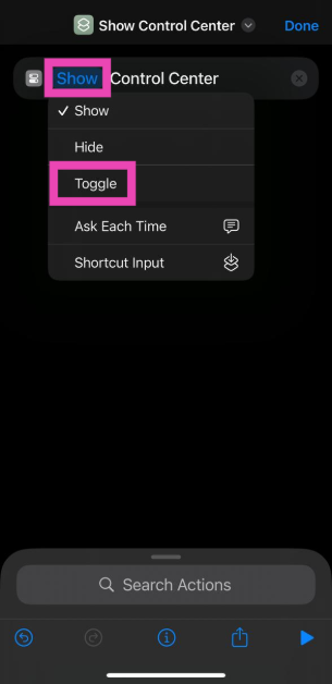 Step 2: Tap on Show and select Toggle. Top 4 Ways to Reach the Control Centre on Your iPhone Easily