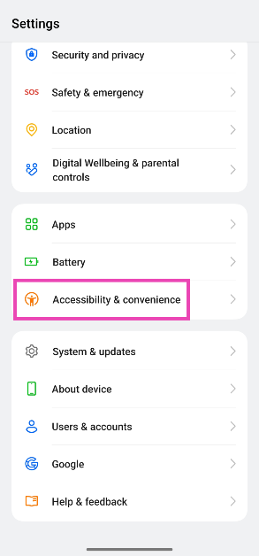 Step 1: Go to Settings and select Accessibility & convenience. 2 ways to set ChatGPT as your default assistant on Android?