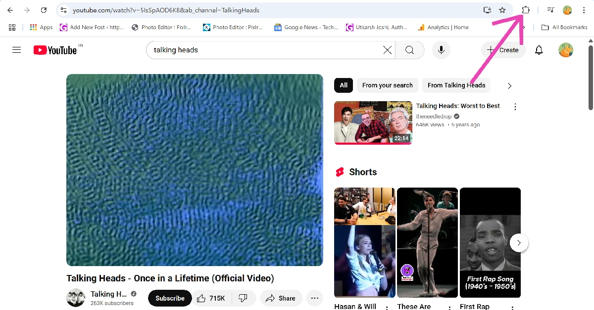 Step 2: Go to the tab playing the audio.