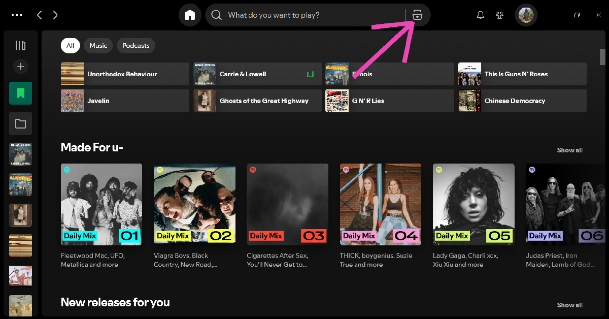 Step 2: Hit the Browse icon next to the search bar.