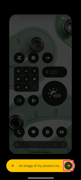 Step 4: Once you’ve added a note, hit the arrow icon to save the screenshot in the Essential space.